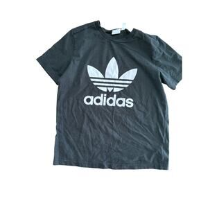 Adidas Originals Men's Black White Trefoil Logo Crew neck T-shirt Size Medium